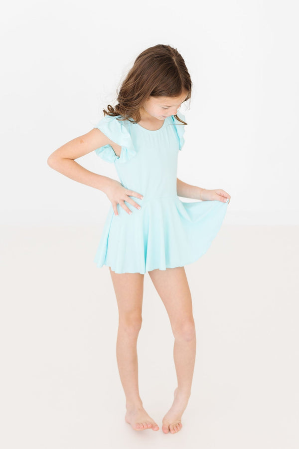 aqua-s-s-twirl-leotard Mila & Rose at Sophia's Style-Aqua S/S Twirl Leotard-6-12M-Twirl Leotard S/S-1